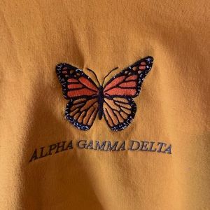 alpha gamma delta butterfly hoodie